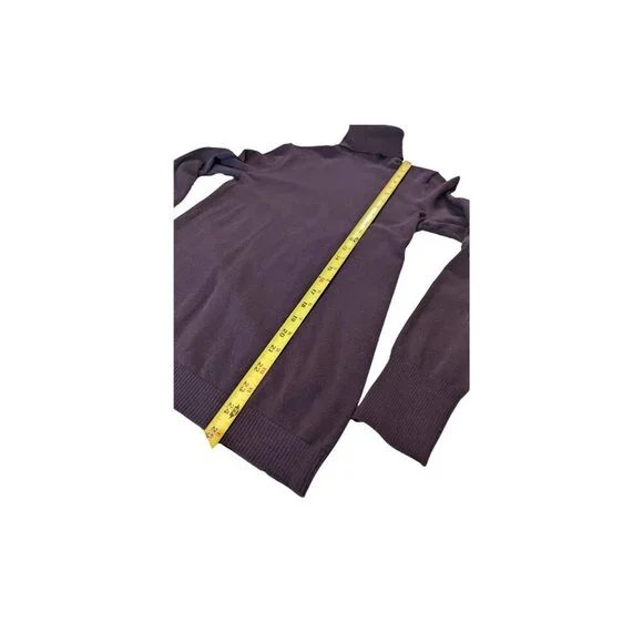 GAP Ribbed Cotton-Blend Turtleneck Sweater Women’s Size S – Eggplant Purple - Picture 8 of 11